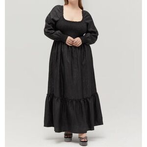 Hill House Emily Nap Dress Womens XL Black Maxi Romantic Cottagecore Timeless